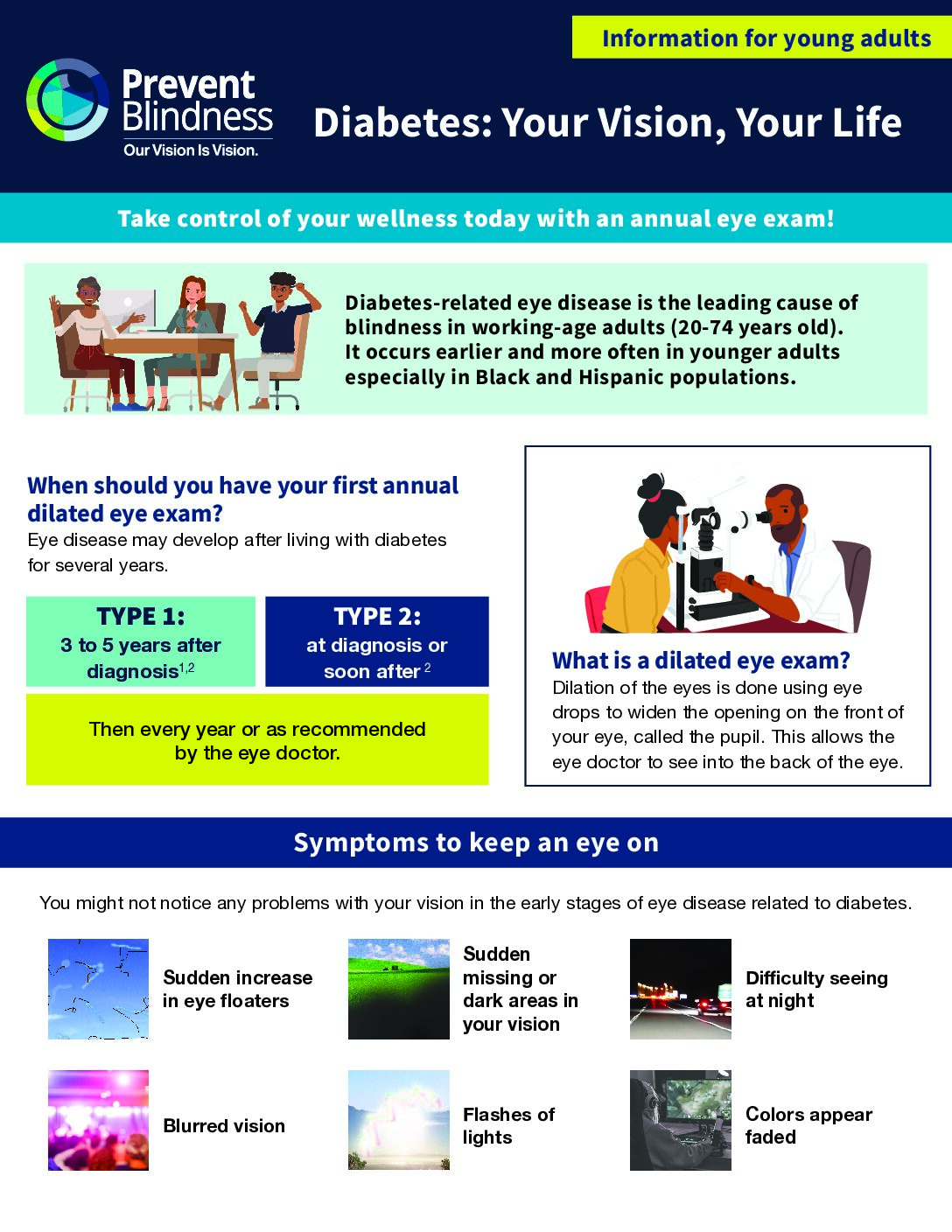 Diabetes: Your Vision, Your Life - fact sheet screenshot Diabetes: Your Vision, Your Life - fact sheet screenshot